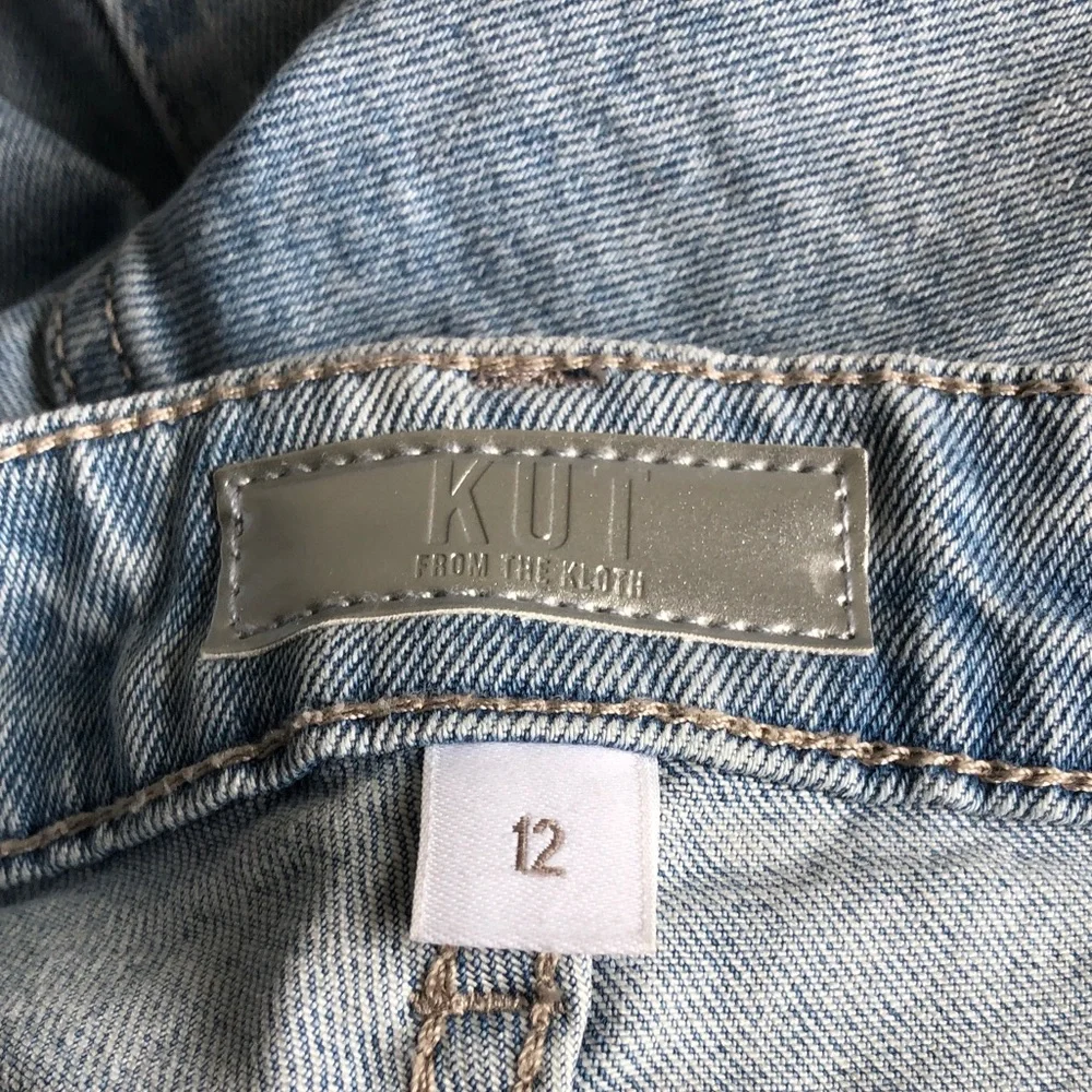 Kut From The Kloth Jane Long Short High Rise Cutoff Jean Denim Distressed 12